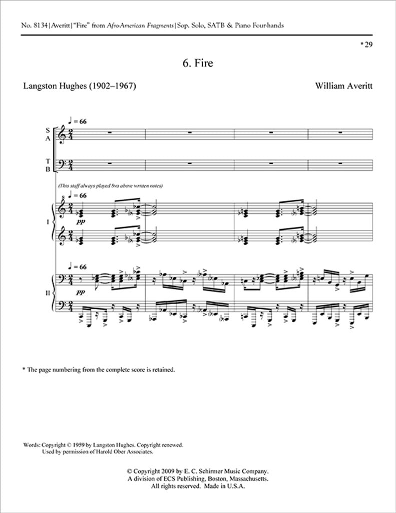 Afro-American Fragments: 6. Fire!